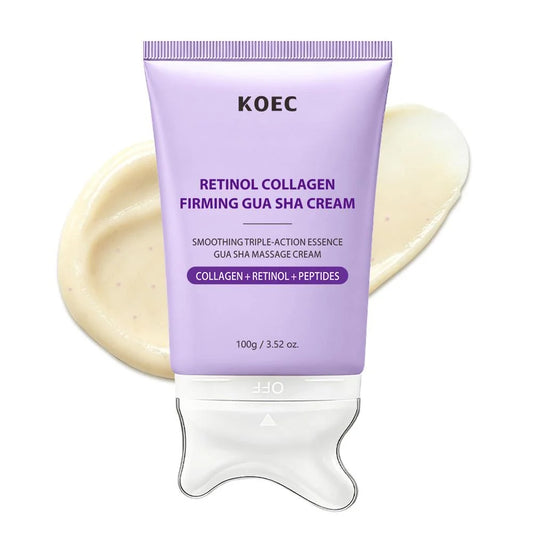 Jawline Definition & Firming, Collagen + Retinol — KOEC PDRN Peptide Gua Sha Cream