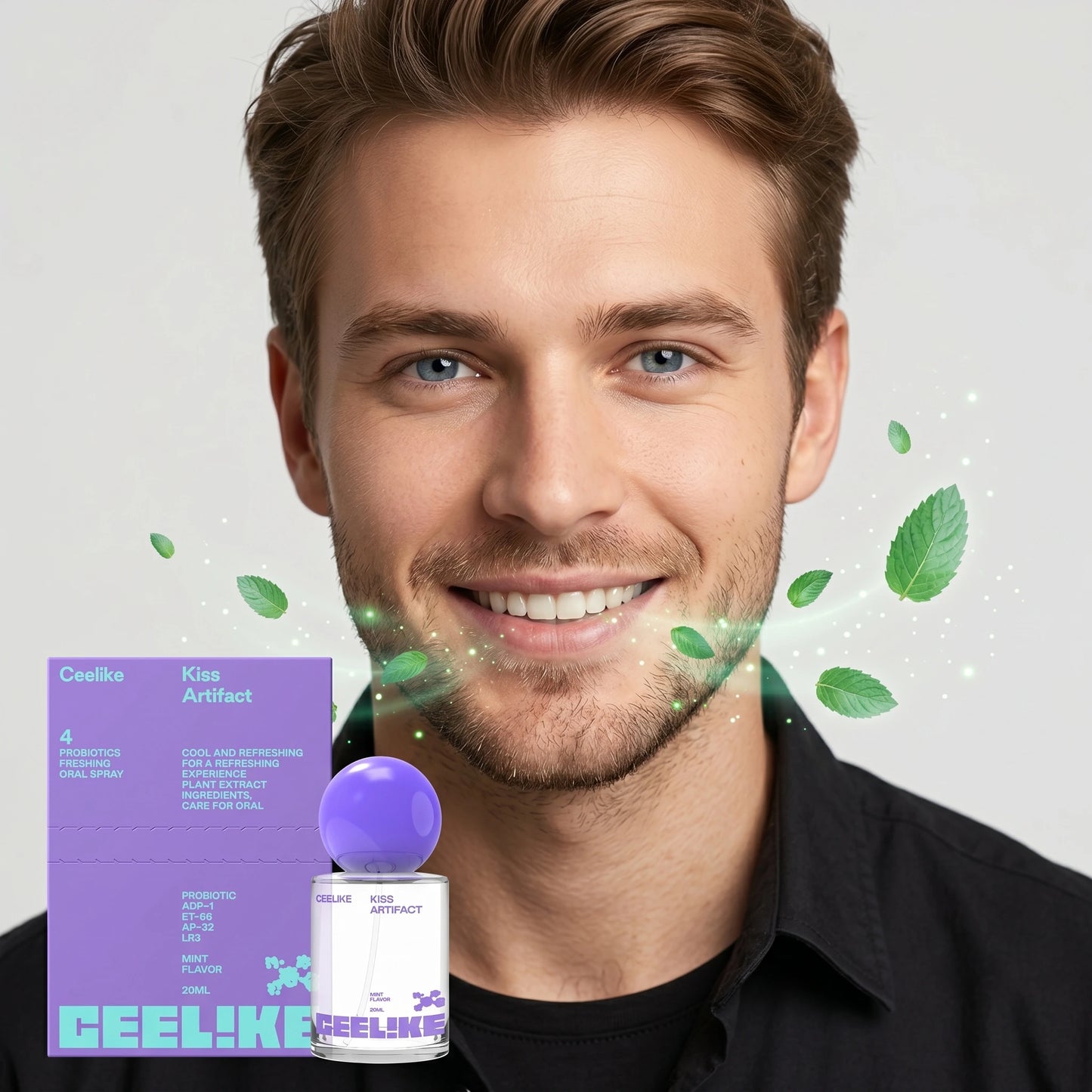CEELIKE Probiotic Oral Spray 20ml — Instant Fresh Breath & Oral Care, Sugar-Free, Long-Lasting