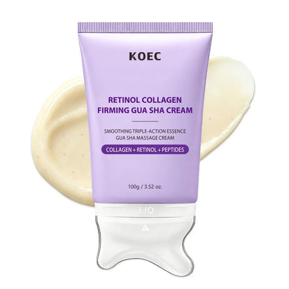 Jawline Definition & Firming, Collagen + Retinol — KOEC PDRN Peptide Gua Sha Cream
