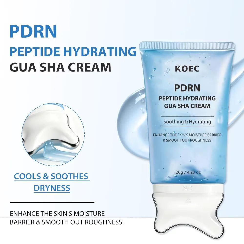 Jawline Definition & Firming, Collagen + Retinol — KOEC PDRN Peptide Gua Sha Cream